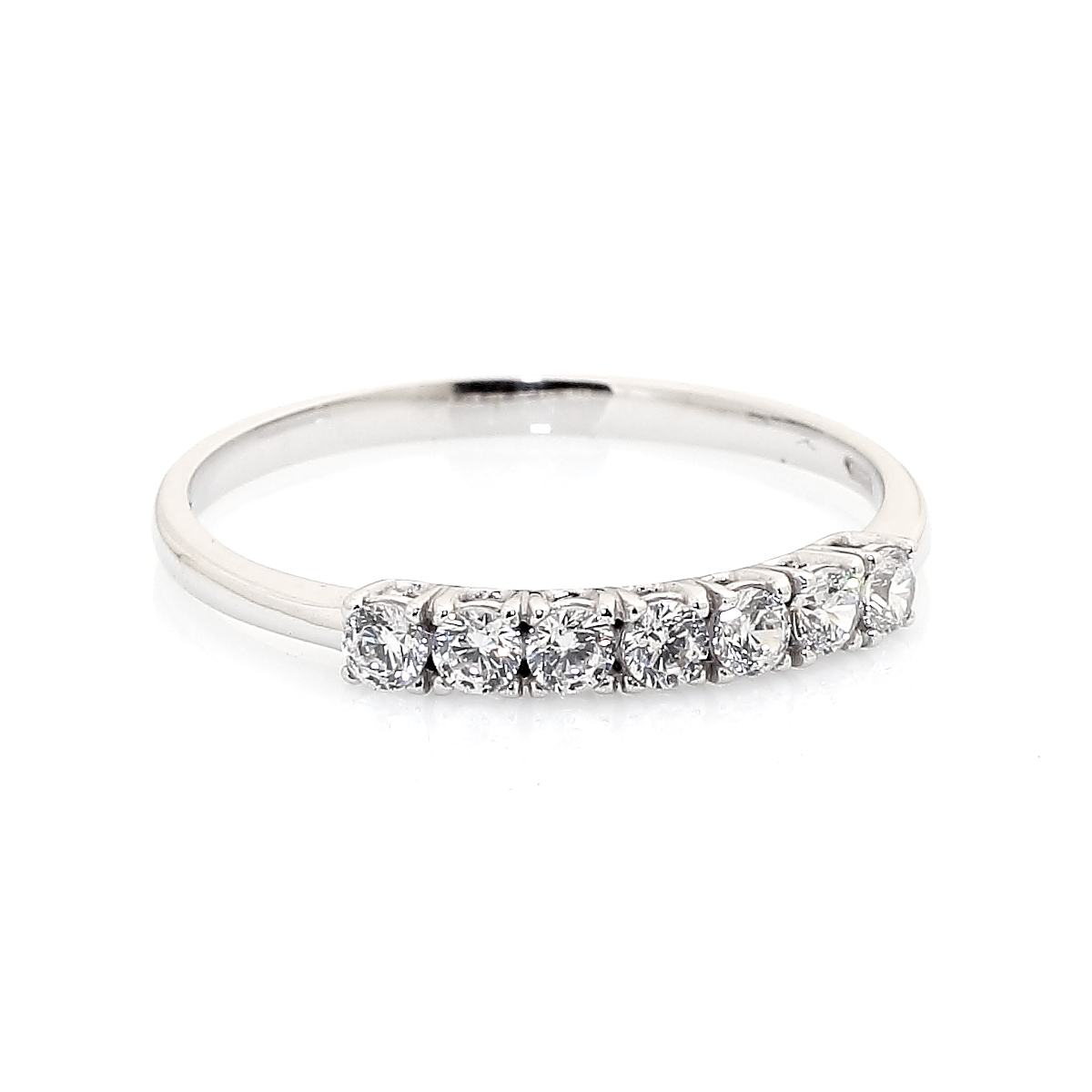 750 Mill. White Gold Ring with Cubic Zirconia Size N-3/4