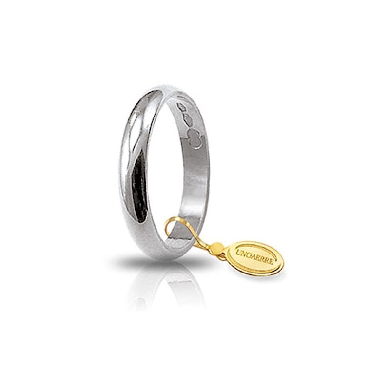 UNOAERRE Wedding Ring in 18k White Gold mod. Classic Gr. 3