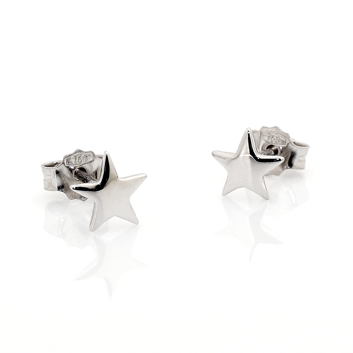Orecchini in Oro Bianco 18 KT. 750 Mill. Stelle