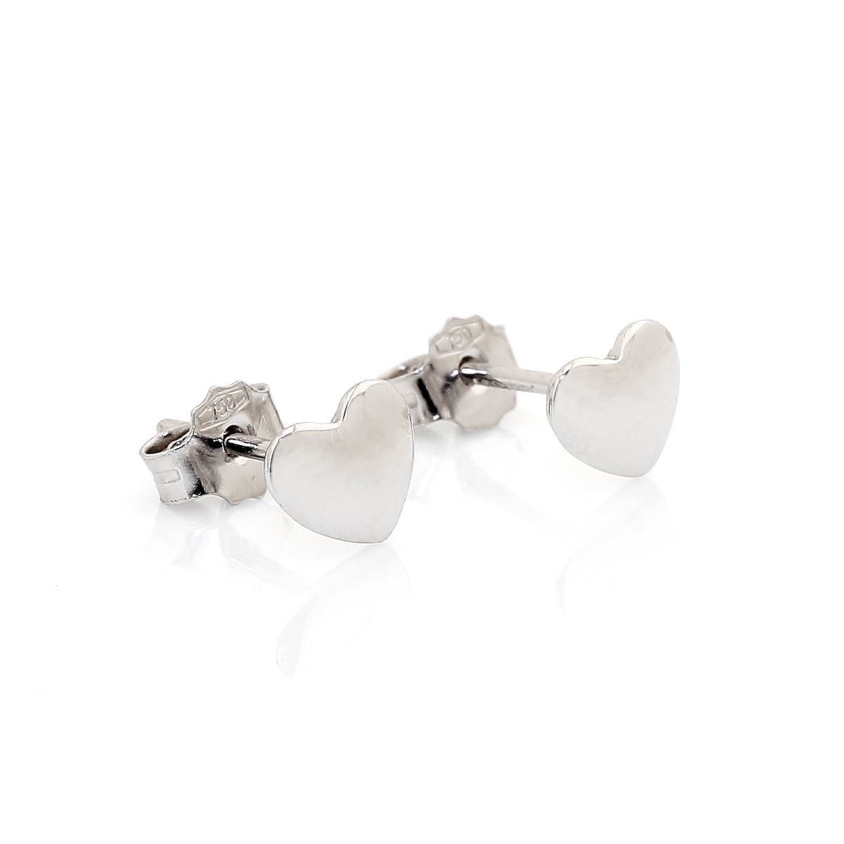 Orecchini in Oro Bianco 18 KT. 750 Mill. Cuori