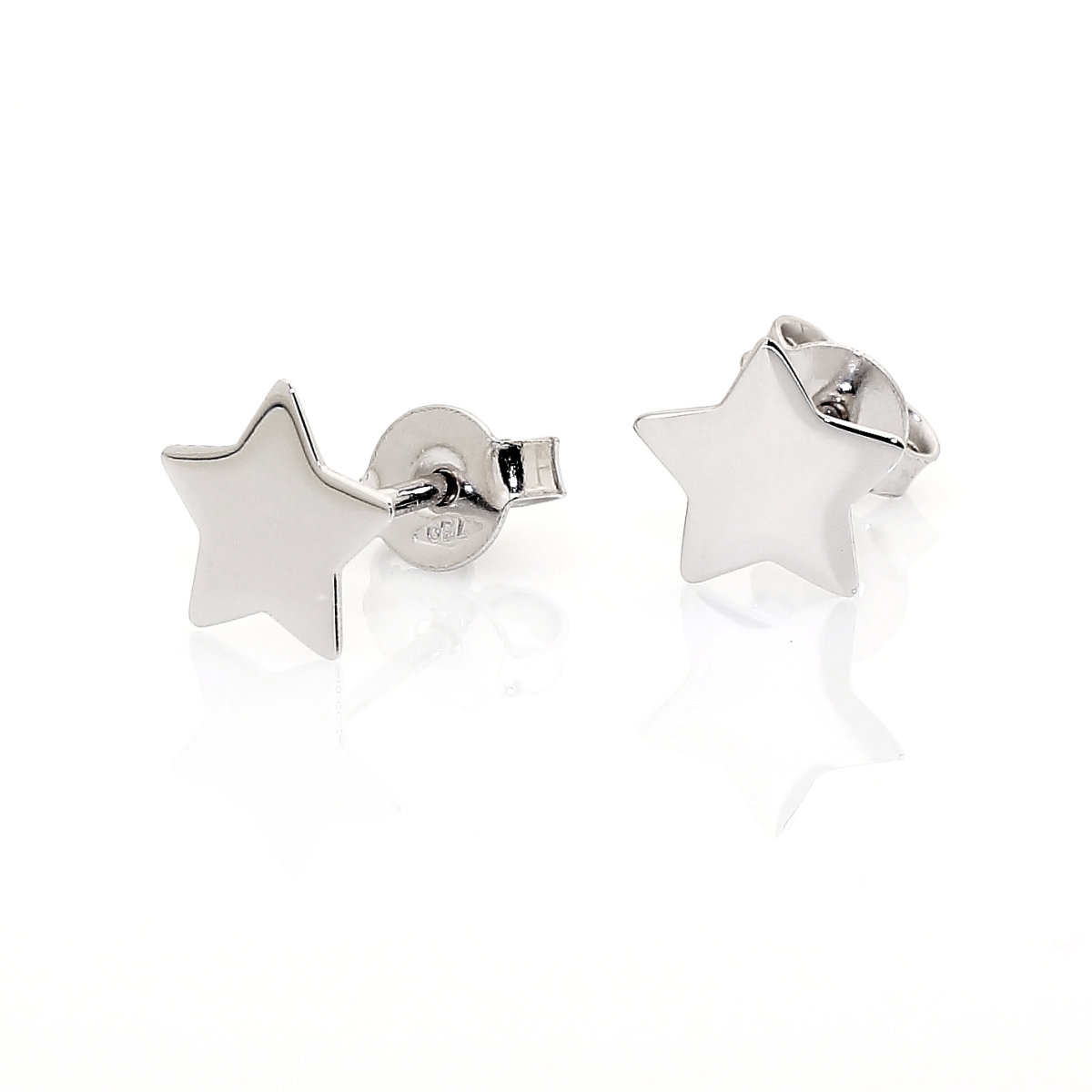 Orecchini in Oro Bianco 18 KT. 750 Mill. Stelle