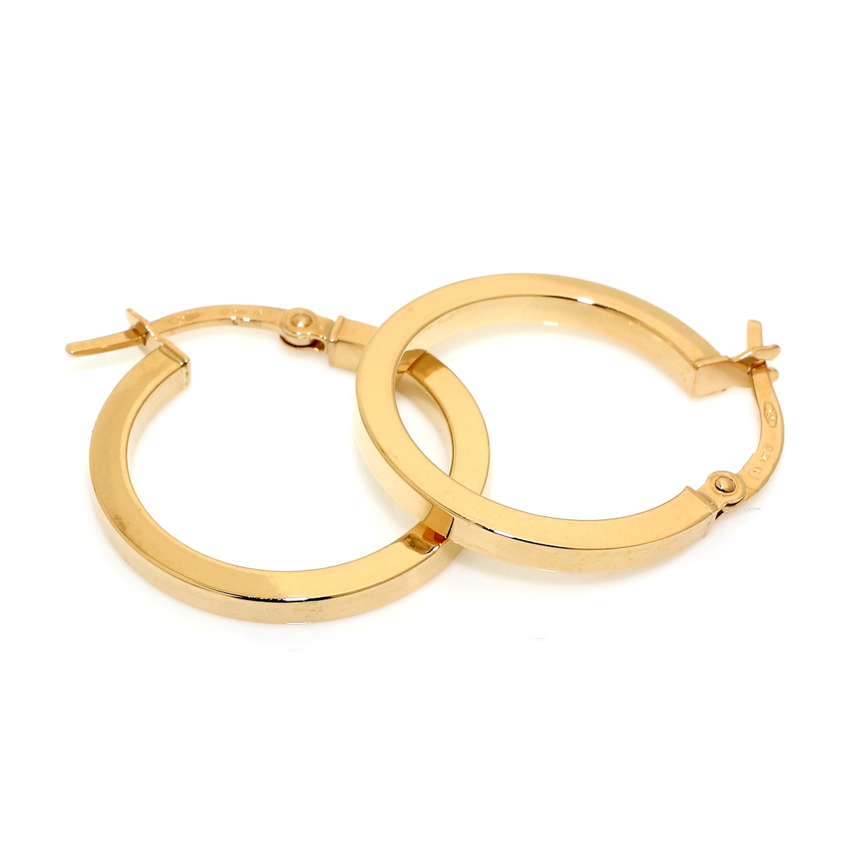Orecchini a cerchio in Oro Giallo 18 Kt. 750 Mill. ( Diam. 2 Cm.)