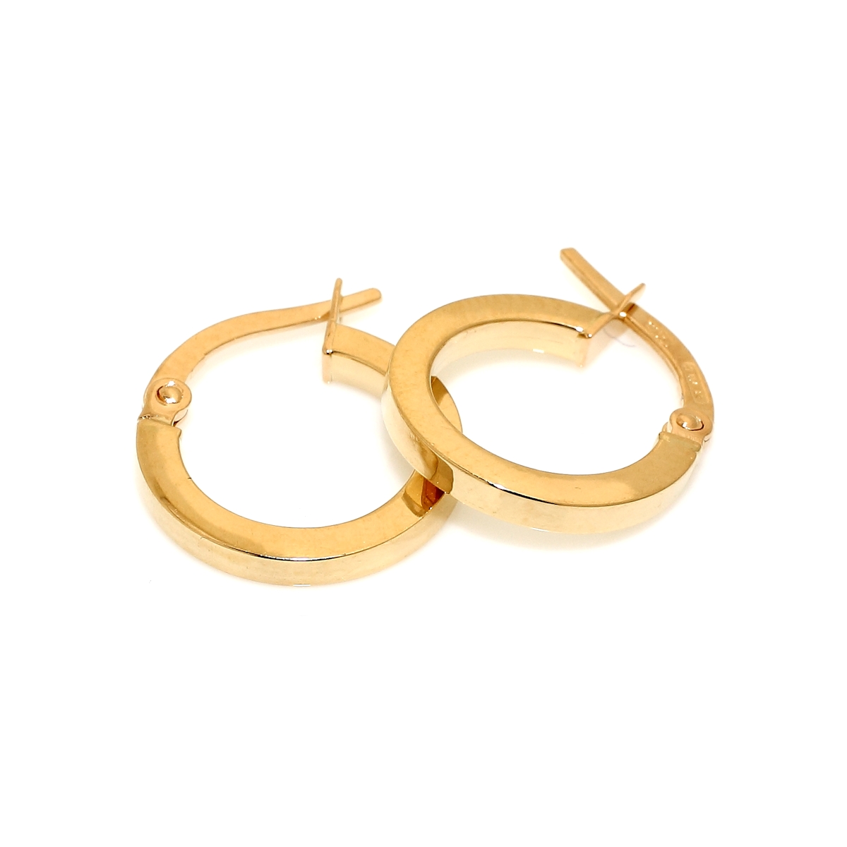 18 Kt Yellow Gold Earrings ( Diameter 1,5 Cm.)