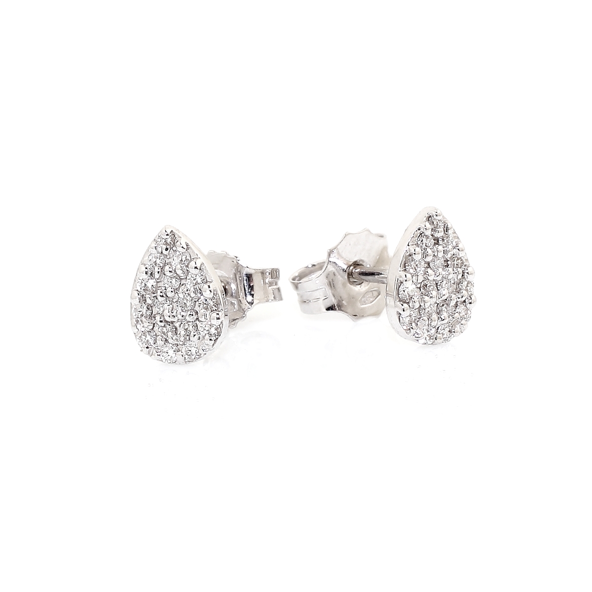 18 KT White Gold Earrings with Diamonds Kt, 0,27