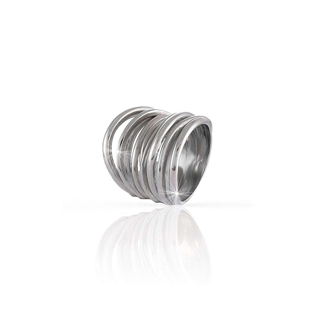 UNOAERRE - White Silver Ring Size P