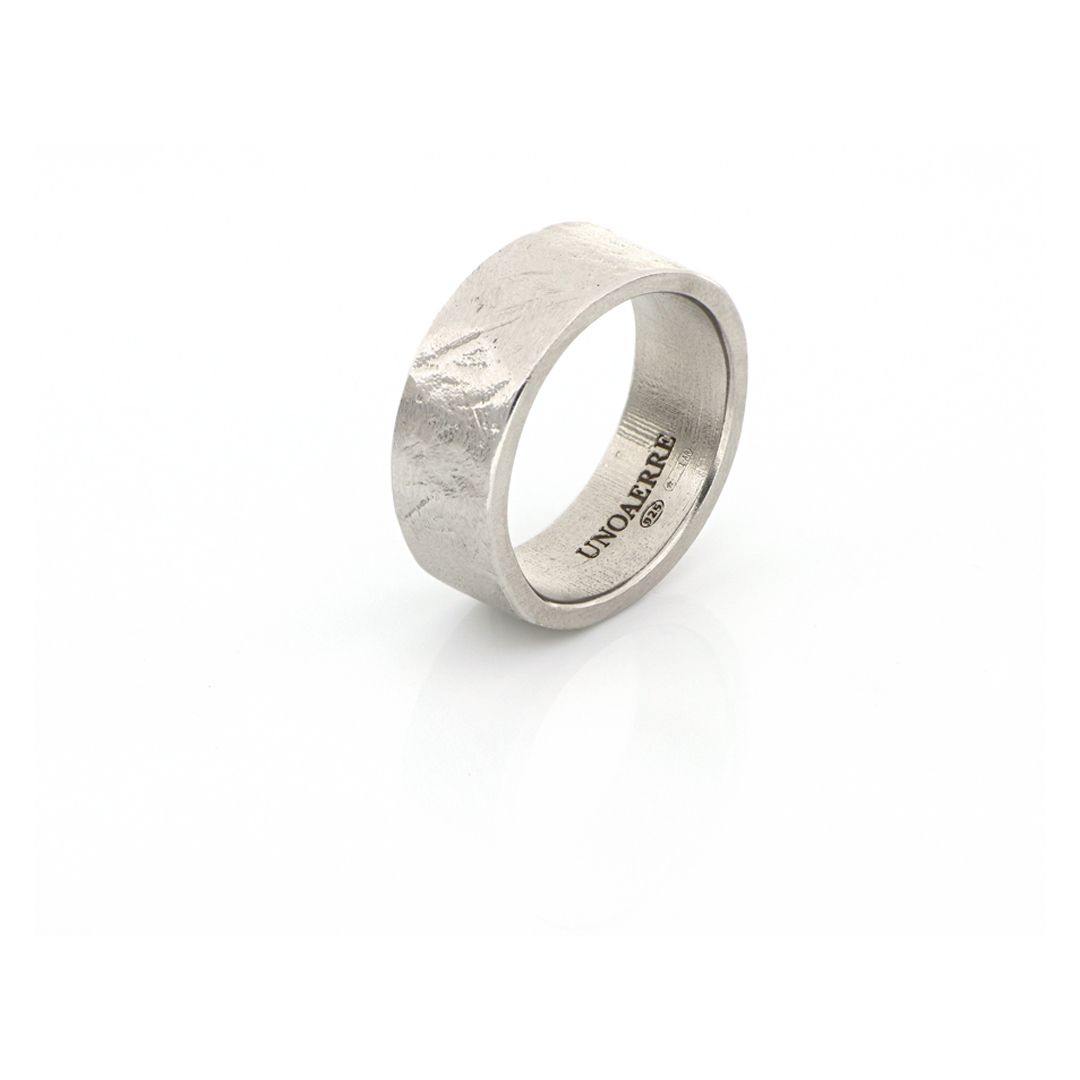 UNOAERRE - White Silver Ring Size R