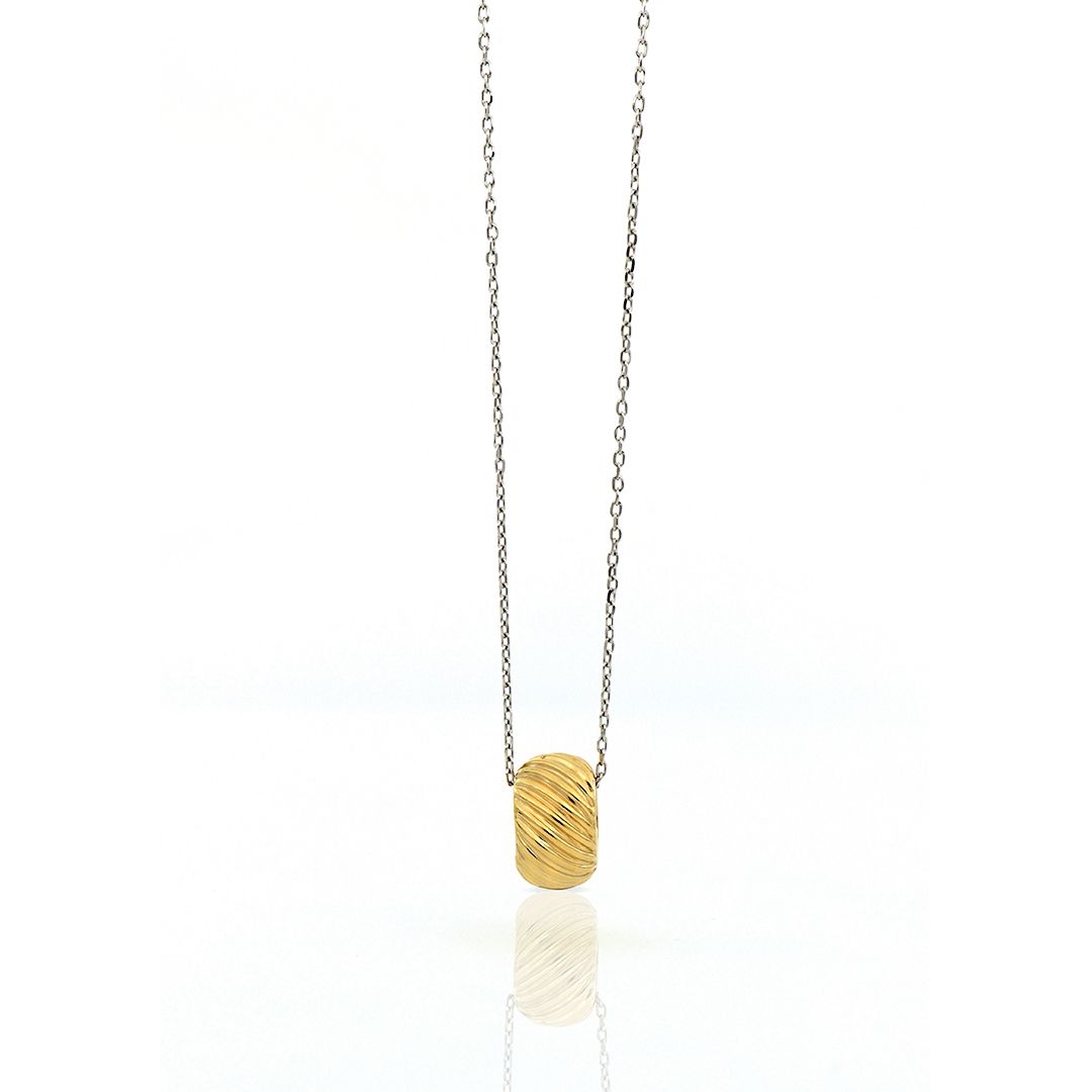 UNOAERRE - White and Yellow Silver Necklace