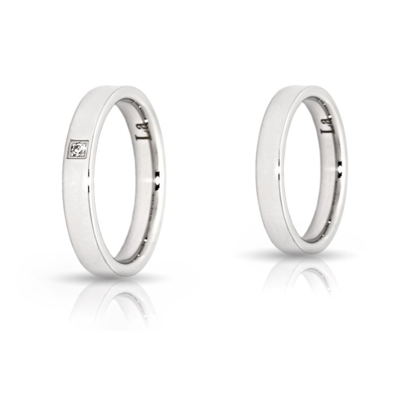 950 Platinum Wedding Ring 3,5 mm. Confort Flat