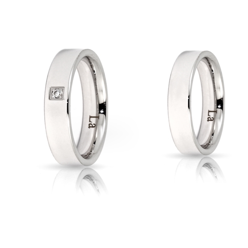 950 Platinum Wedding Ring 4,5 mm. Confort Flat