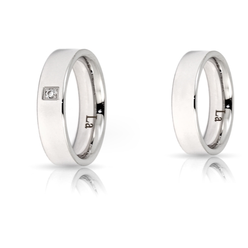 950 Platinum Wedding Ring 5 mm. Confort Flat