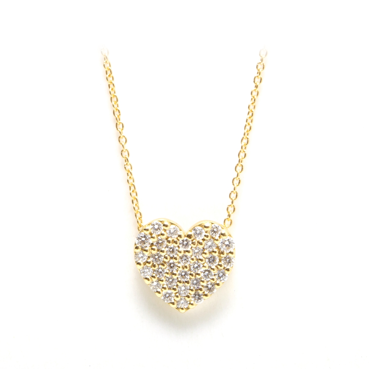 Collana In Oro Giallo con Cuore Diamanti 0,20 F-Vs