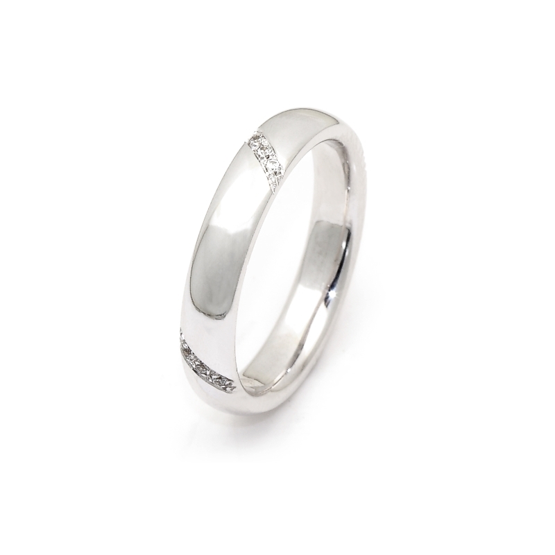 950 Platinum Wedding Ring mod. Marrakech mm. 3,8