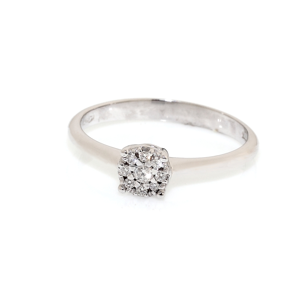 18 kt White Gold Ring with Kt. 0,07 Natural Diamonds