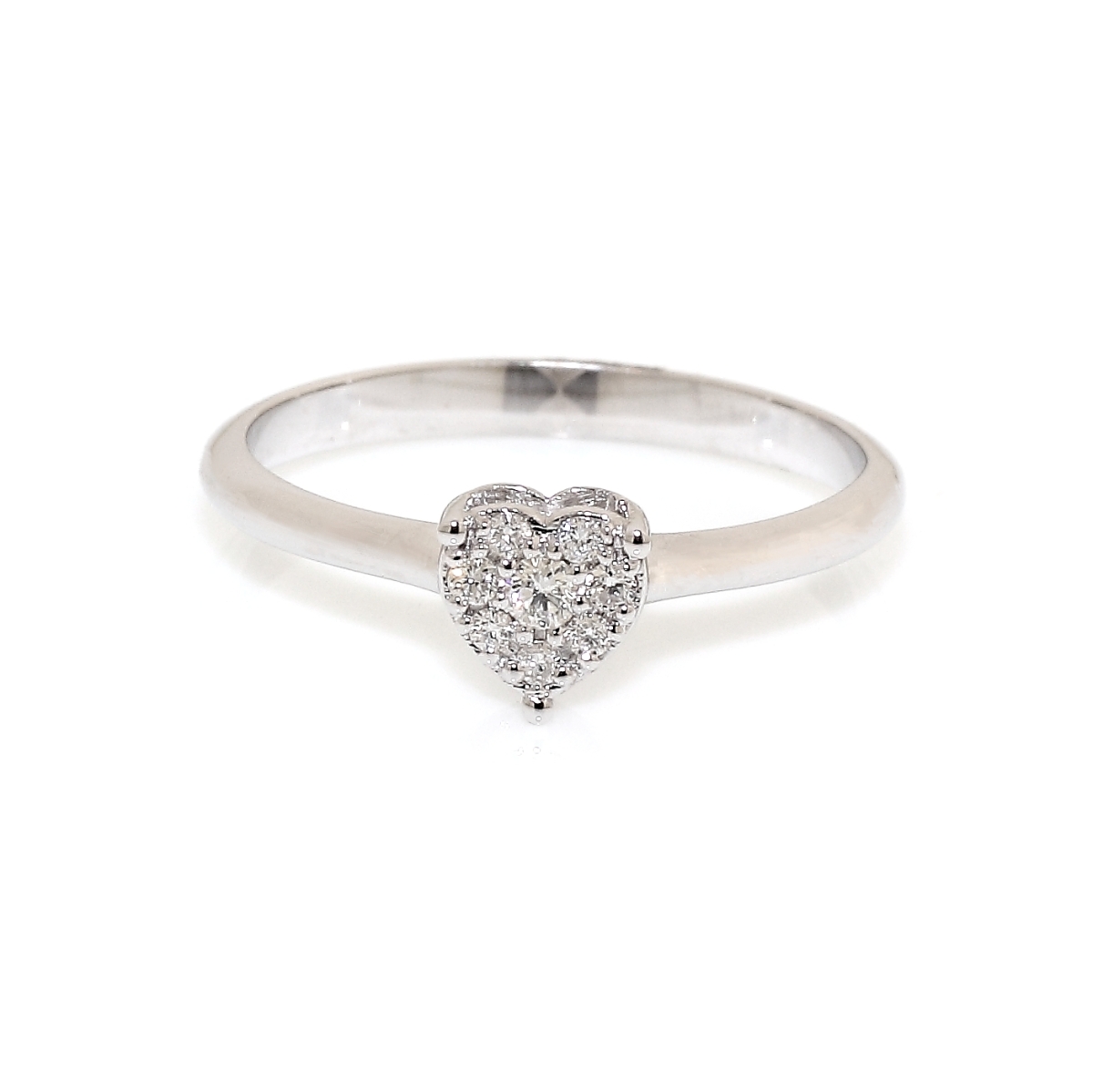 18 kt White Gold Ring with Kt. 0,10 Natural Diamonds