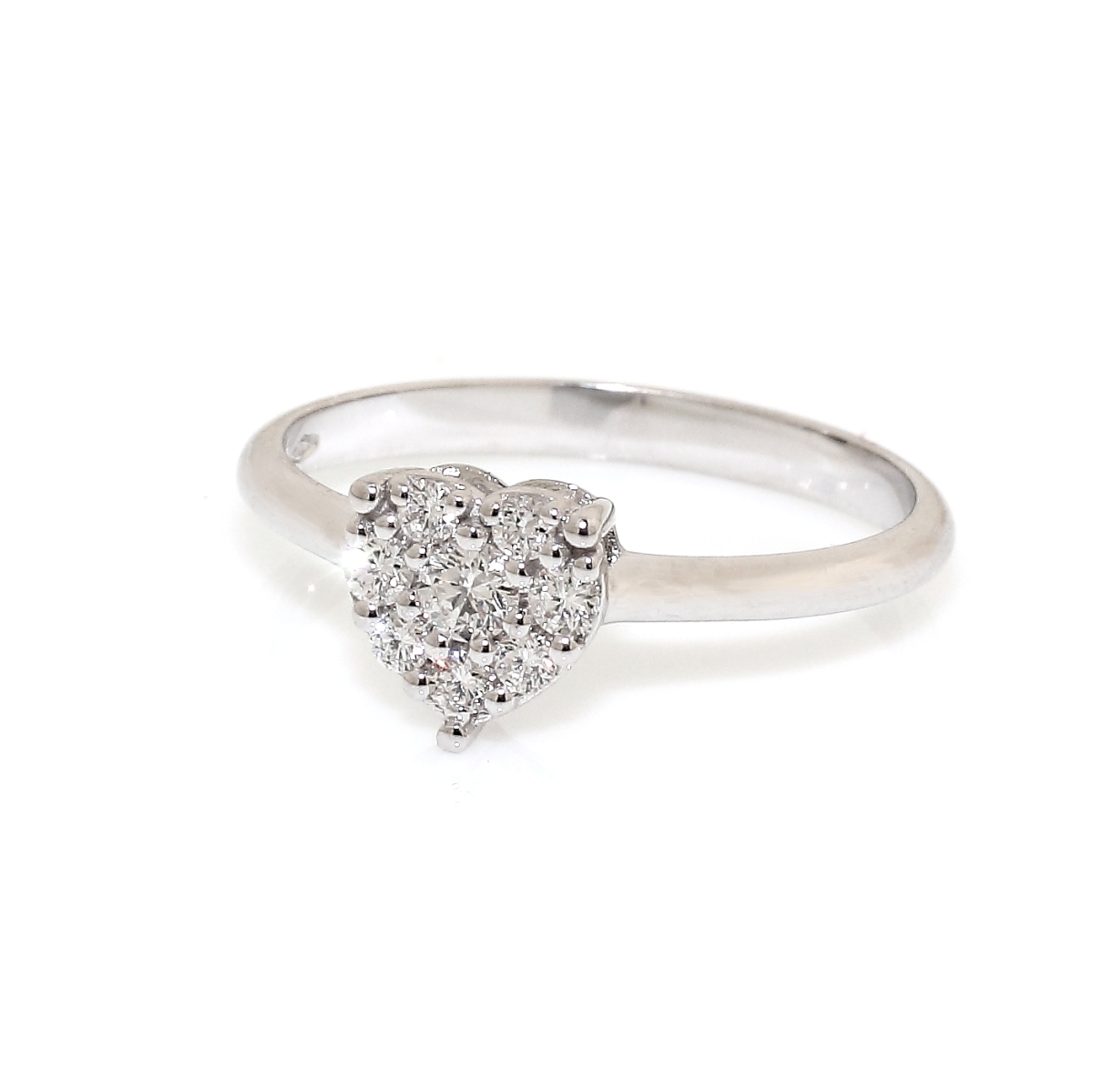 18 kt White Gold Ring with Kt. 0,21 Natural Diamonds