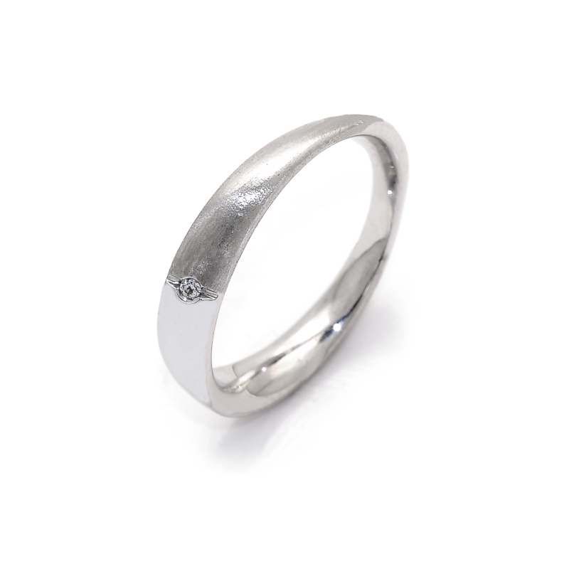 950 Platinum Wedding Ring mod. Acapulco mm. 3,2