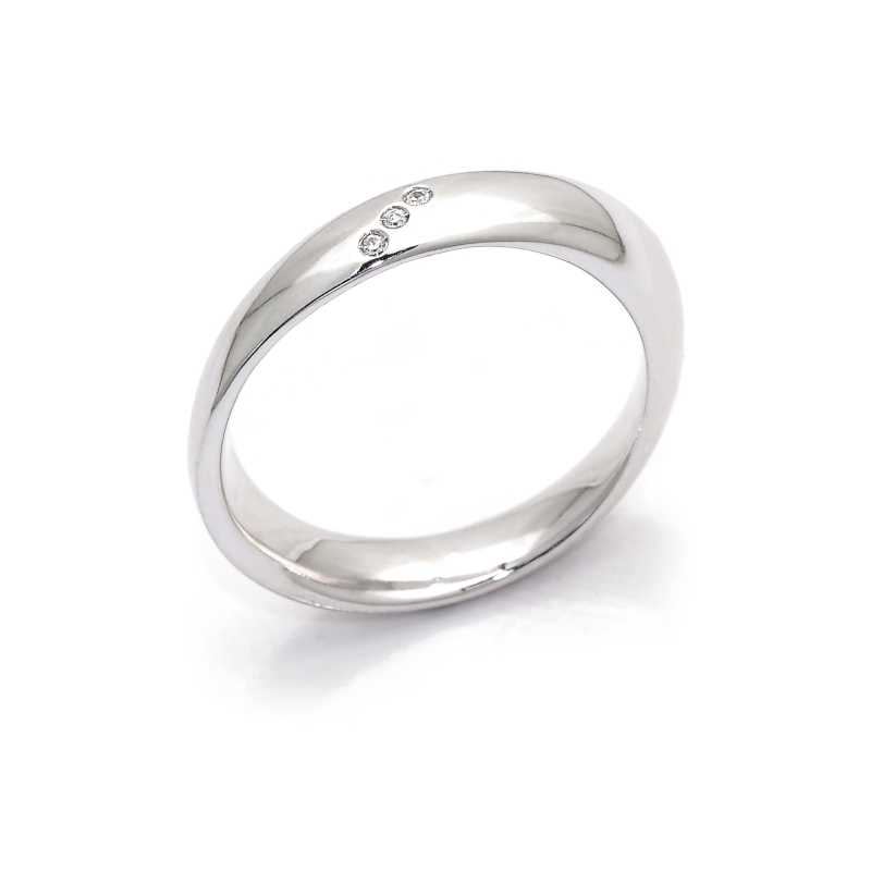 950 Platinum Wedding Ring mod. Bangkok mm. 3,9
