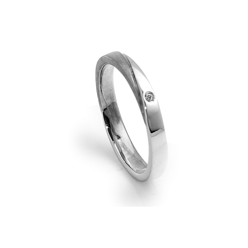 950 Platinum Wedding Ring mod. Vienna mm. 2,9