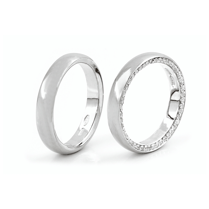 950 Platinum Wedding Ring mod. Budapest mm. 4