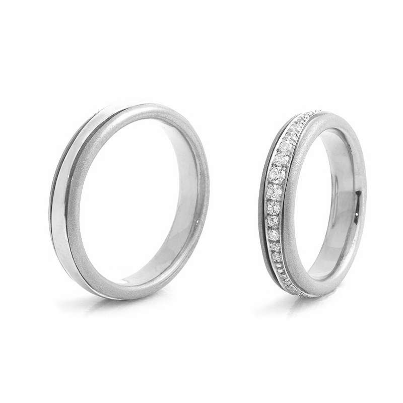 950 Platinum Wedding Ring mod. Instanbul mm. 4,50