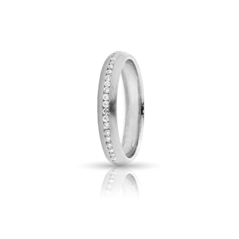950 Platinum Wedding Ring mod. Flavia Eternity mm. 3,5