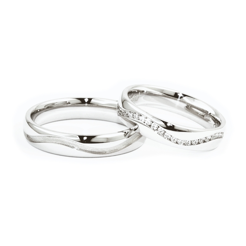 950 Platinum Wedding Ring mod. Atlantide mm. 4,3