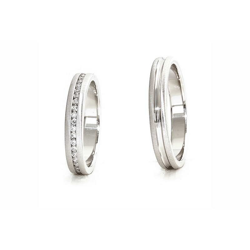 950 Platinum Wedding Ring mod. Grazia mm. 3,6