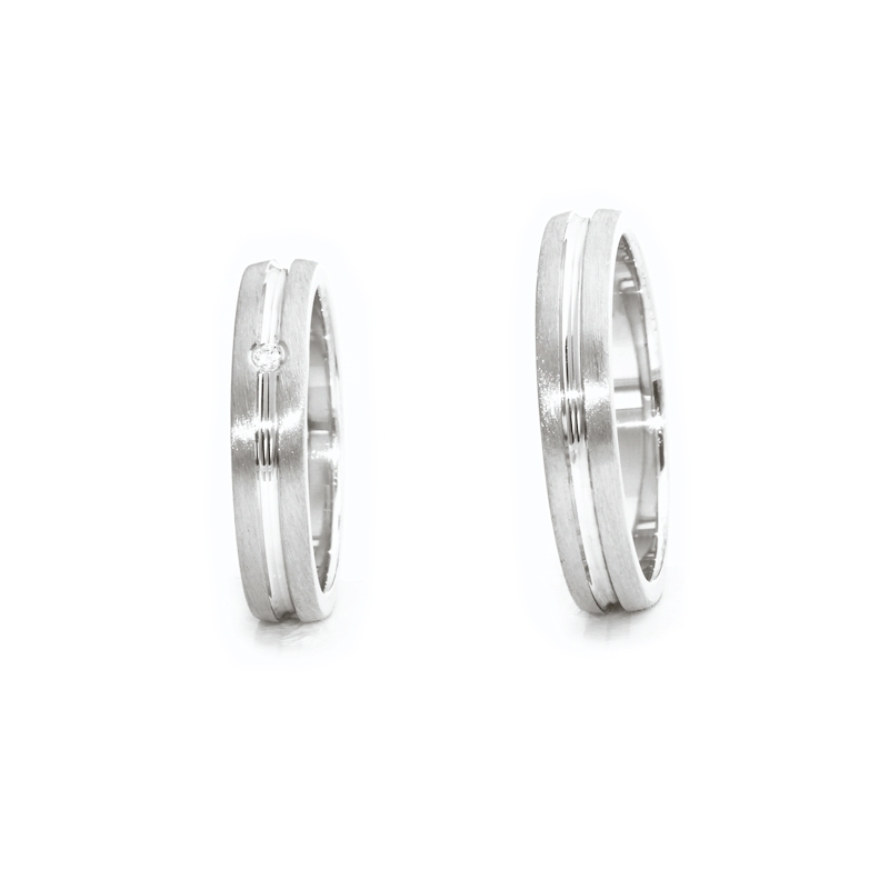 950 Platinum Wedding Ring mod. Alessandra mm. 4,2