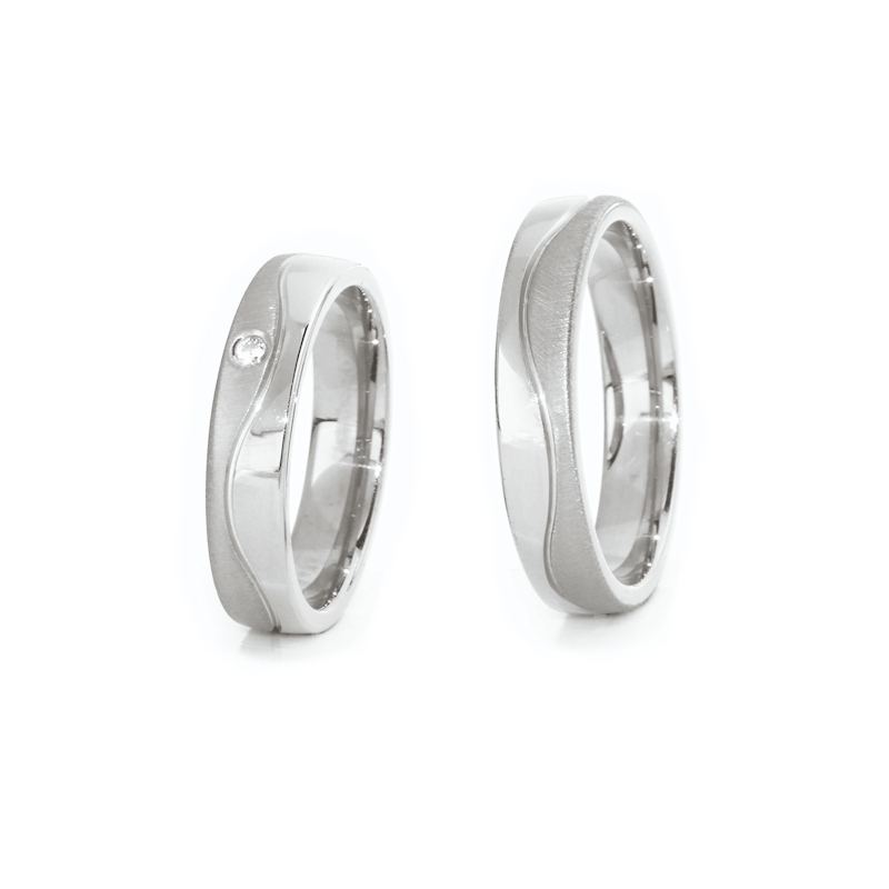 950 Platinum Wedding Ring mod. Marika mm. 4,5
