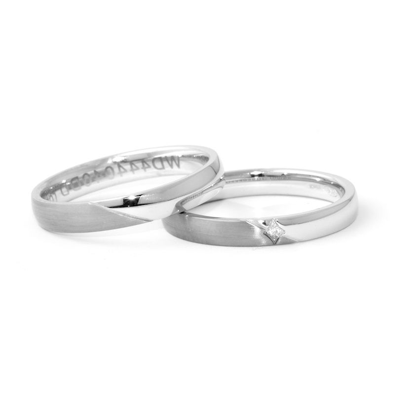 950 Platinum Wedding Ring mod. Michelle mm. 3,5