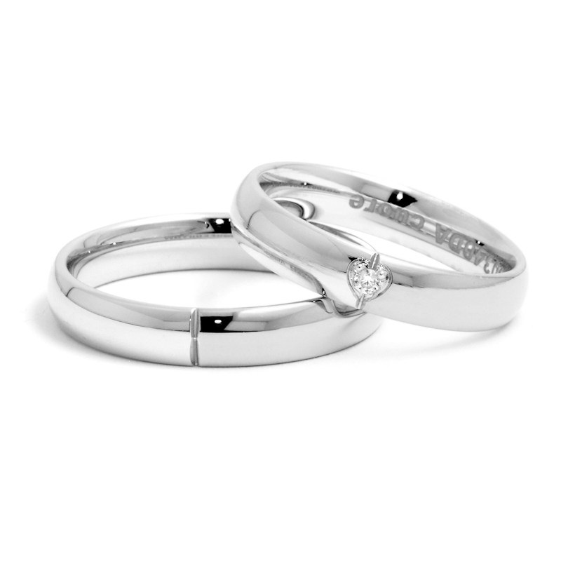 950 Platinum Wedding Ring mod. Zoe mm. 4,0