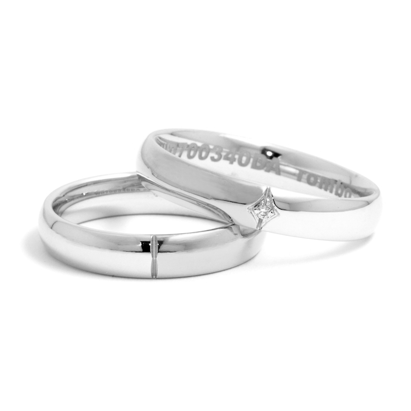 950 Platinum Wedding Ring mod. Olimpia mm. 4,0