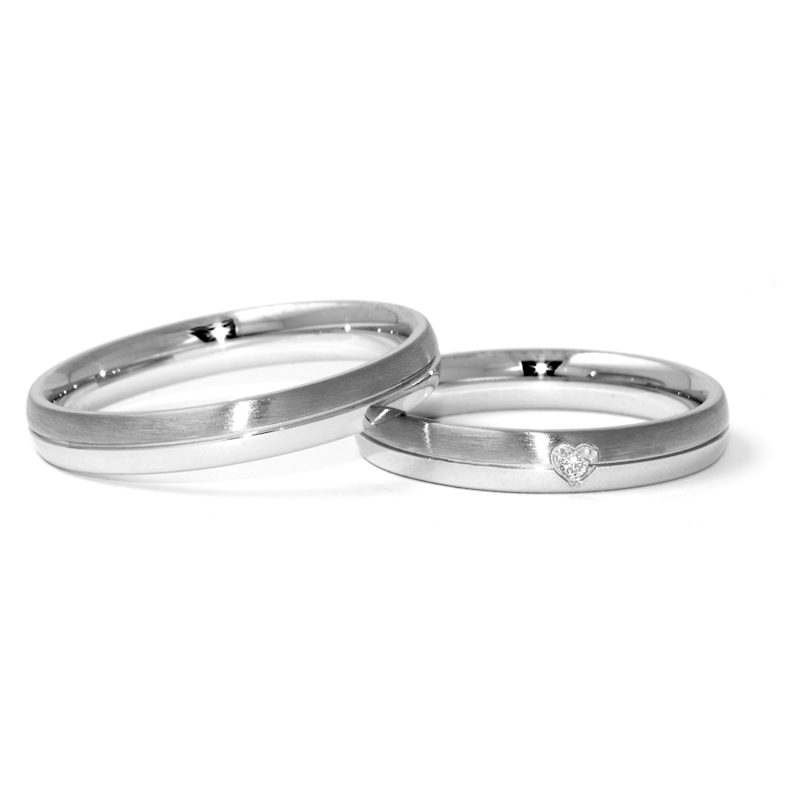 950 Platinum Wedding Ring mod. Kate mm. 3,5