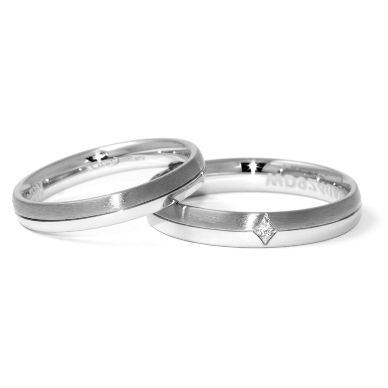 950 Platinum Wedding Ring mod. Maya mm. 3,5