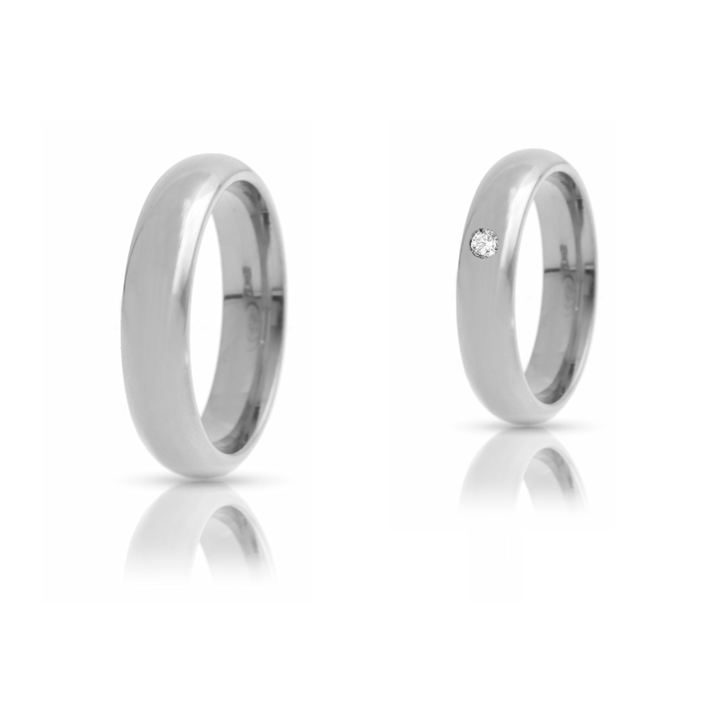 950 Platinum Wedding Ring mod. Italiana mm. 4,3