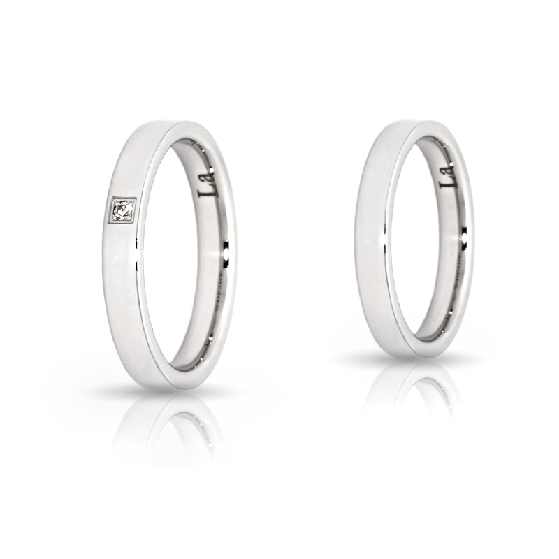 950 Platinum Wedding Ring 3 mm. Confort Flat