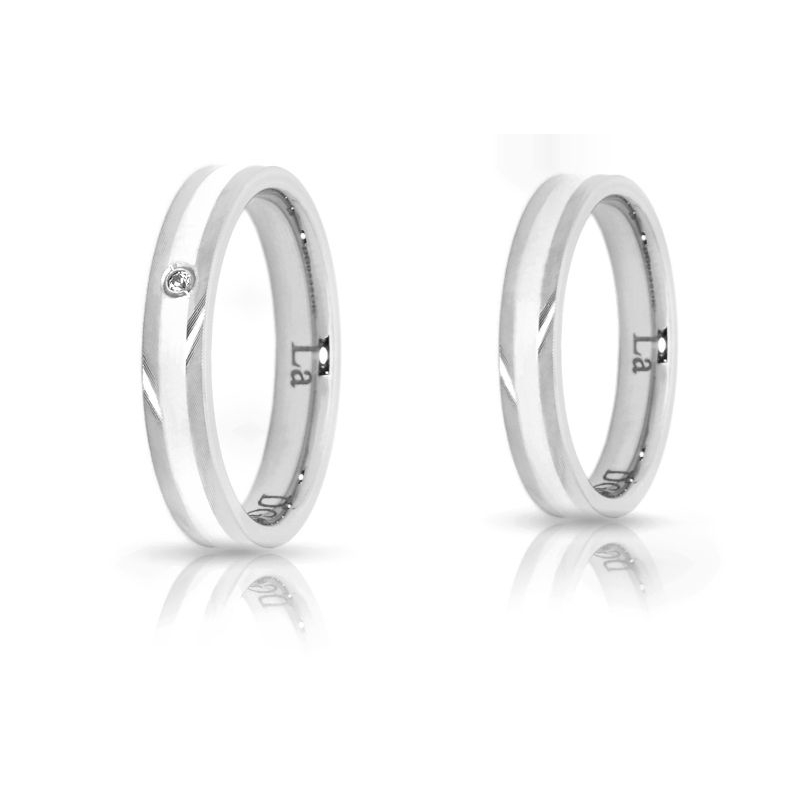 Wedding Ring in 925 Silver mod. Alessia mm. 3,5