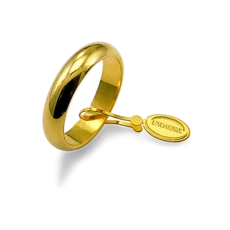 UNOAERRE Wedding Ring in 18k Yellow Gold mod. Classic Gr. 7