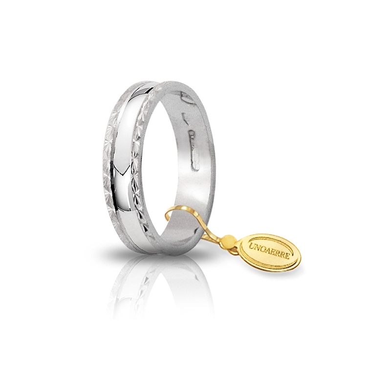 UNOAERRE 18Kt White Gold Engagement Ring mod. Anemone