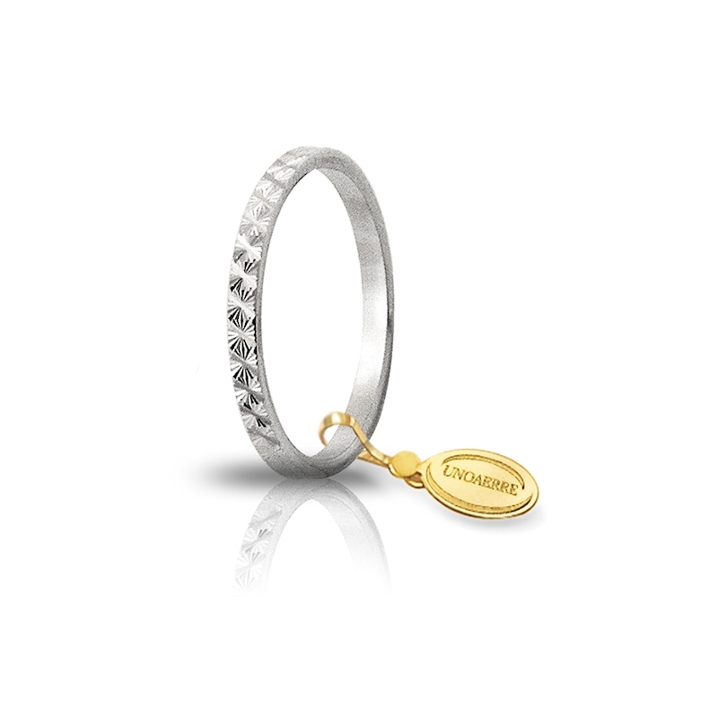 UNOAERRE 18Kt White Gold Engagement Ring mod. Gardenia