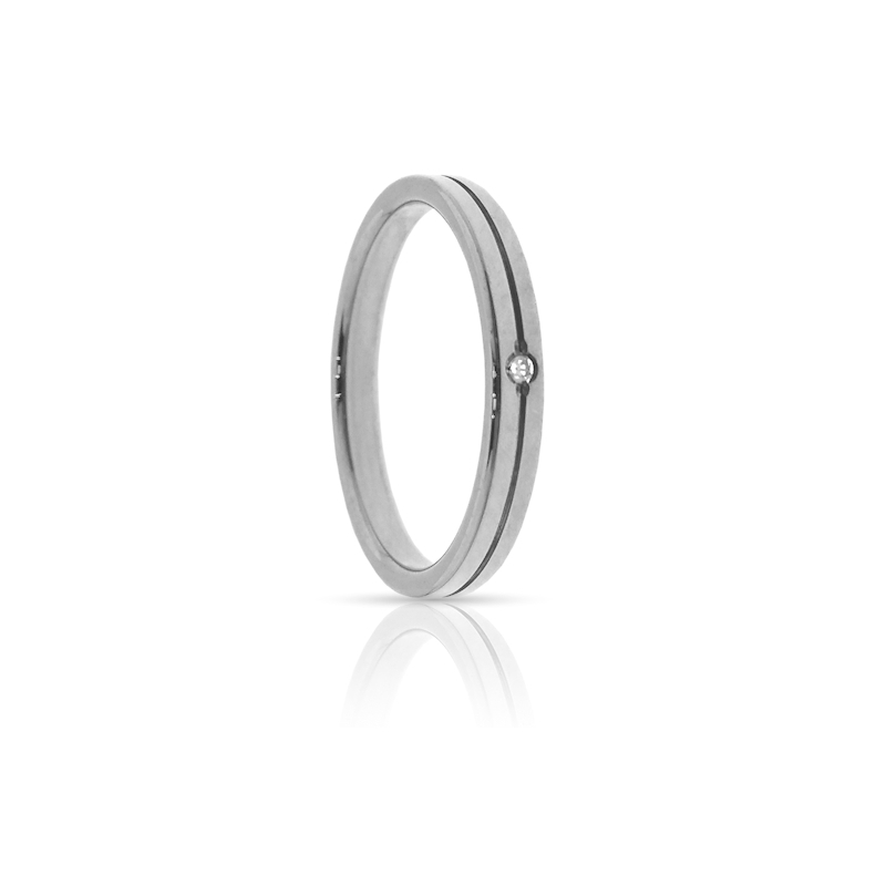 925 Silver Engagement Ring 925 Mod. Sara mm. 2,5