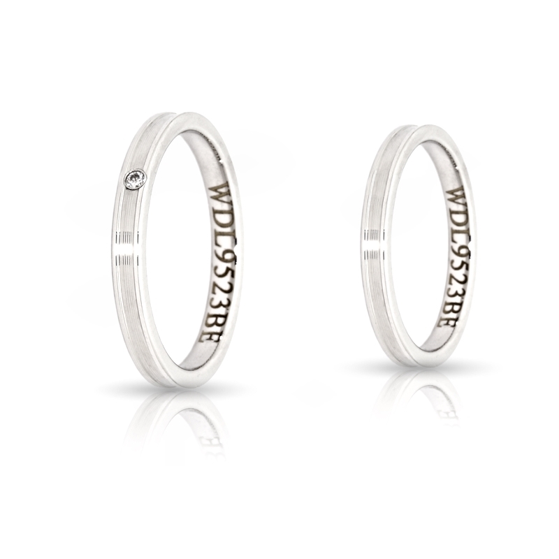 925 Silver Engagement Ring 925 Mod. Valentina mm. 2,2