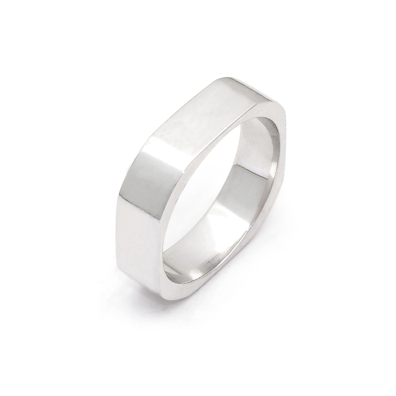 White Gold Engagement  Ring mod. Santorini mm. 4,5