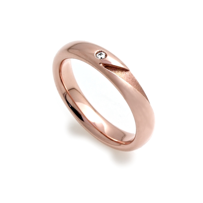 Rose Gold Engagement Ring Mod. Ischia mm. 4